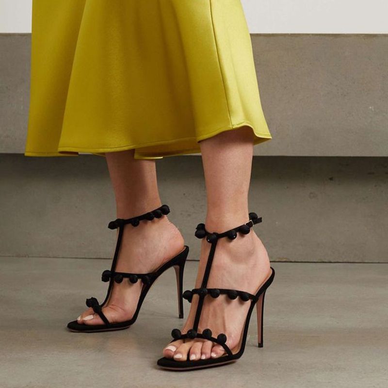 Strappy Square-Toe Sandals