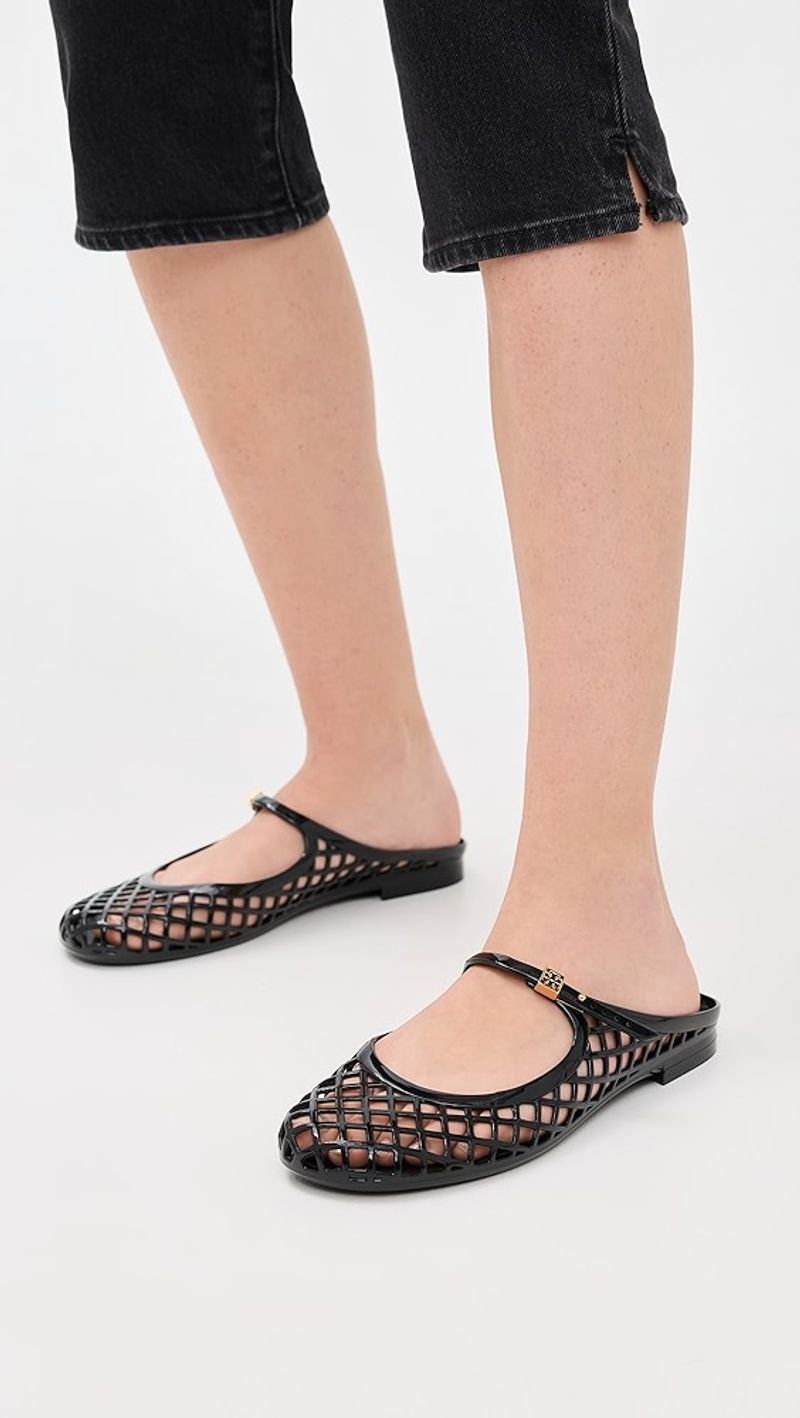 Tory Burch Mellow Mary Jane Jelly Flats: Preppy Perfection