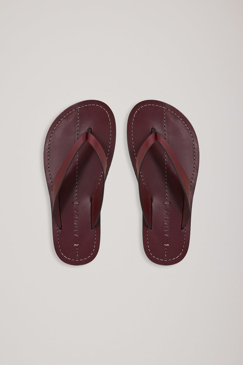A.EMERY Flora Leather Flip Flops