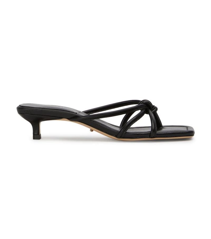 Tony Bianco Thong Kitten Heel Leather Sandals