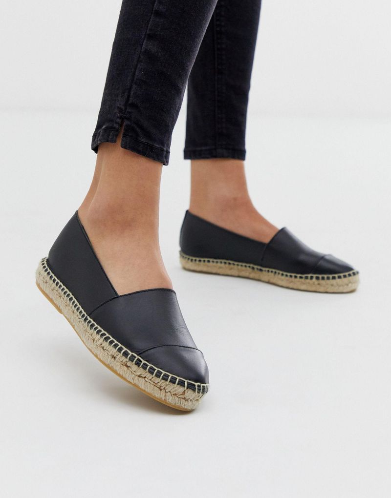 Leather Espadrille Flats