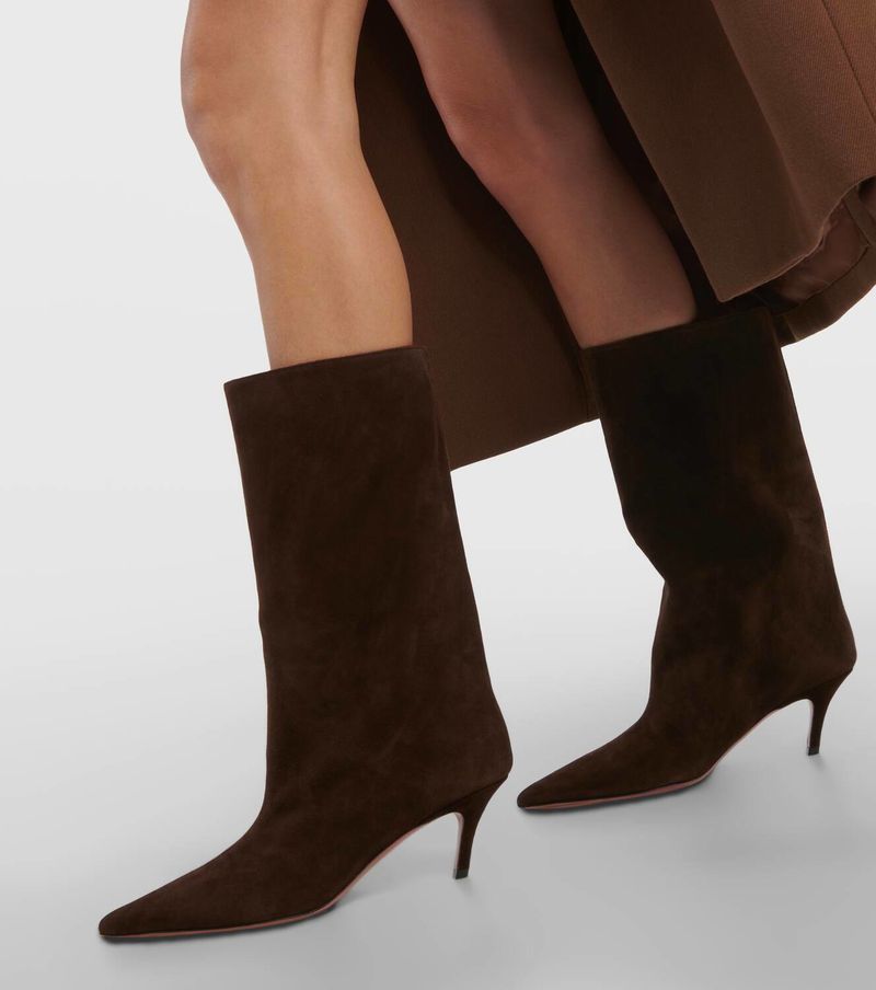 Brown Fiona 60 Boots – Amina Muaddi