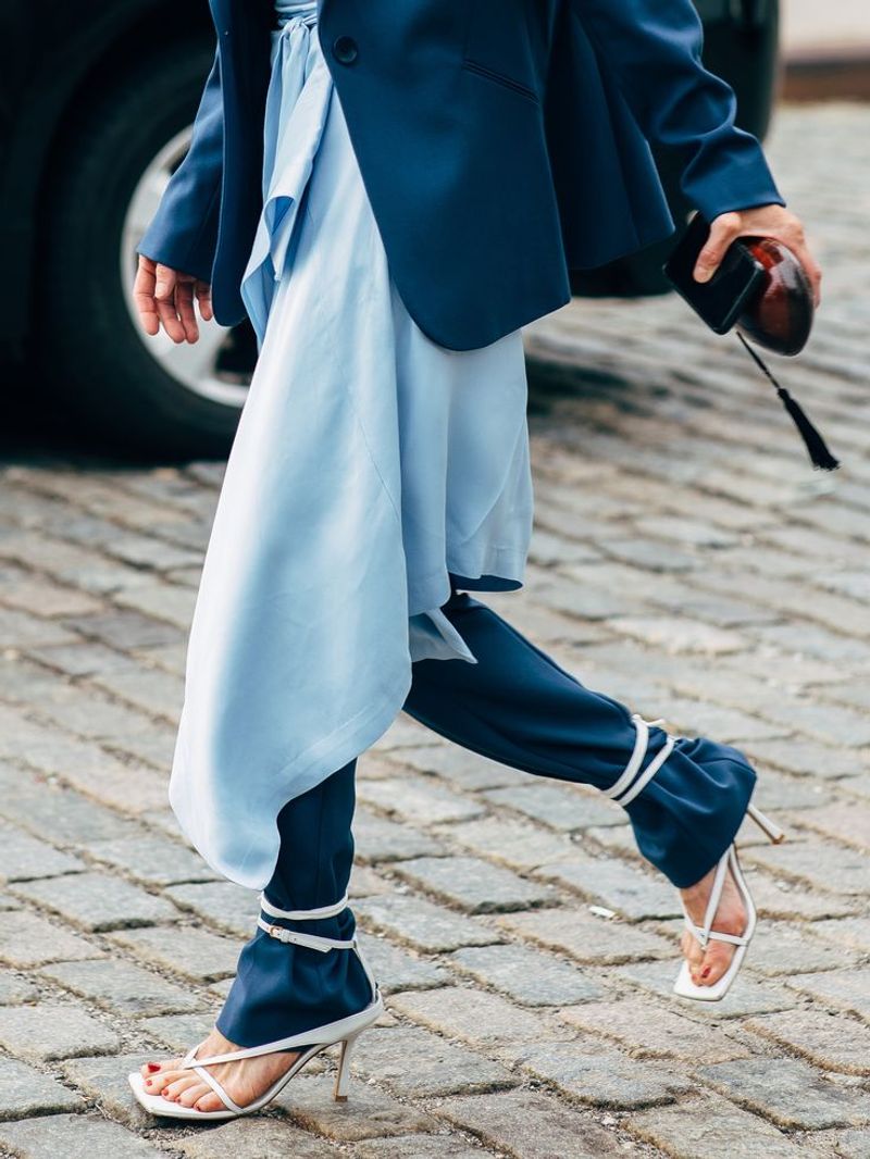 Overly Strappy, Worn Heeled Sandals