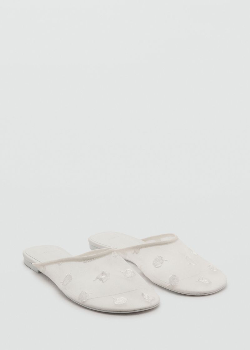 MANGO Embroidered Mesh Shoes