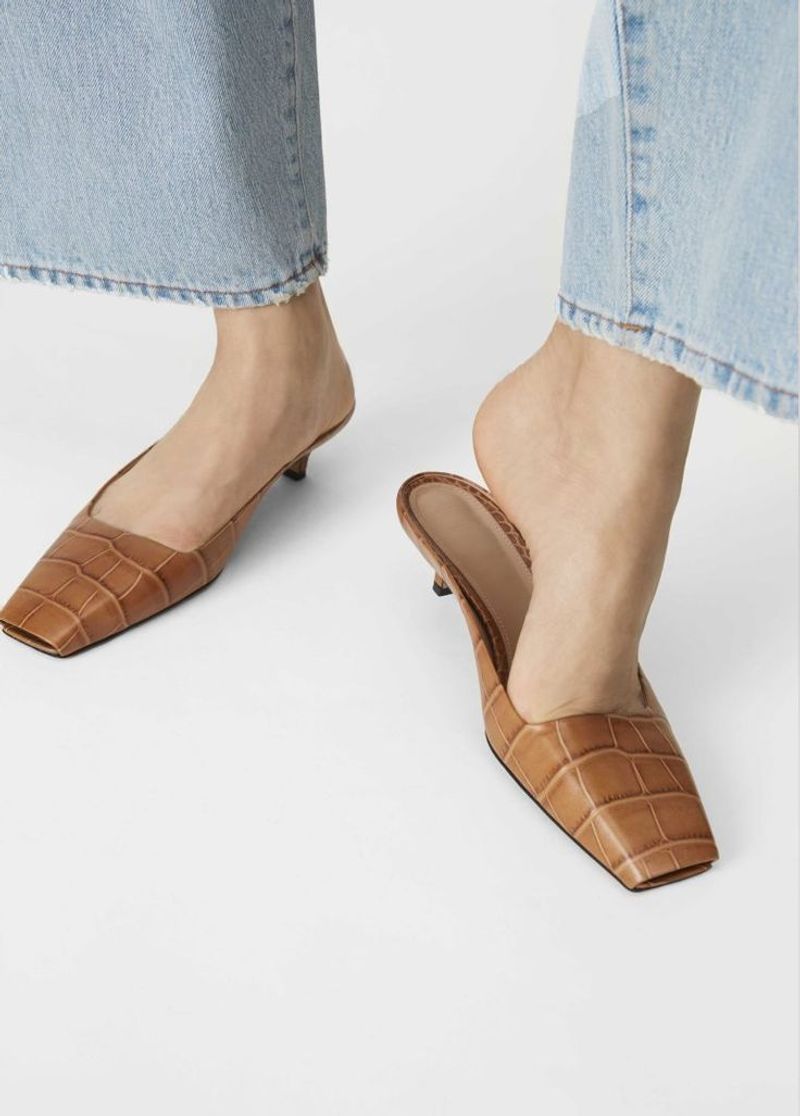Toteme Square-Toe Leather Mules