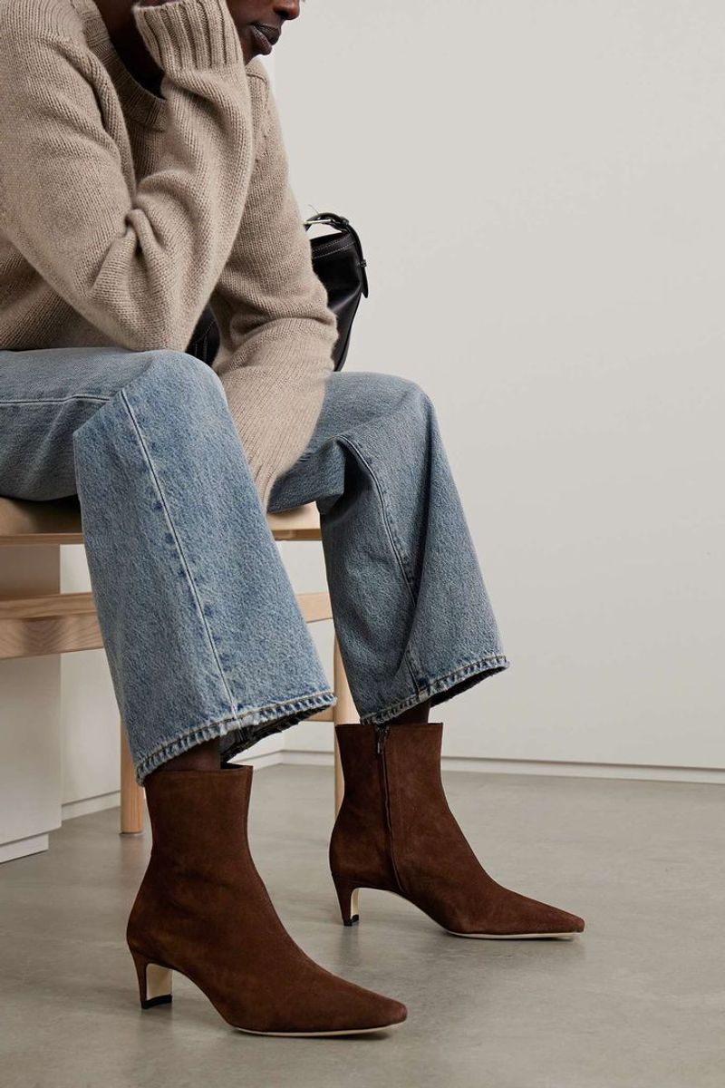 Heeled Ankle Boots with a Tapered Toe
