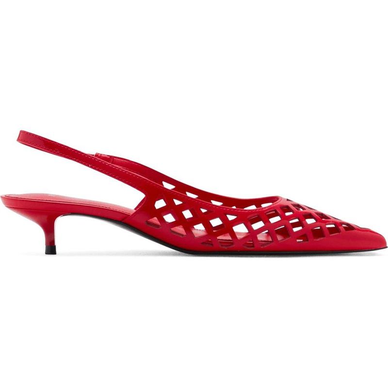MANGO Laser Cut Pointed Toe Slingback Pump