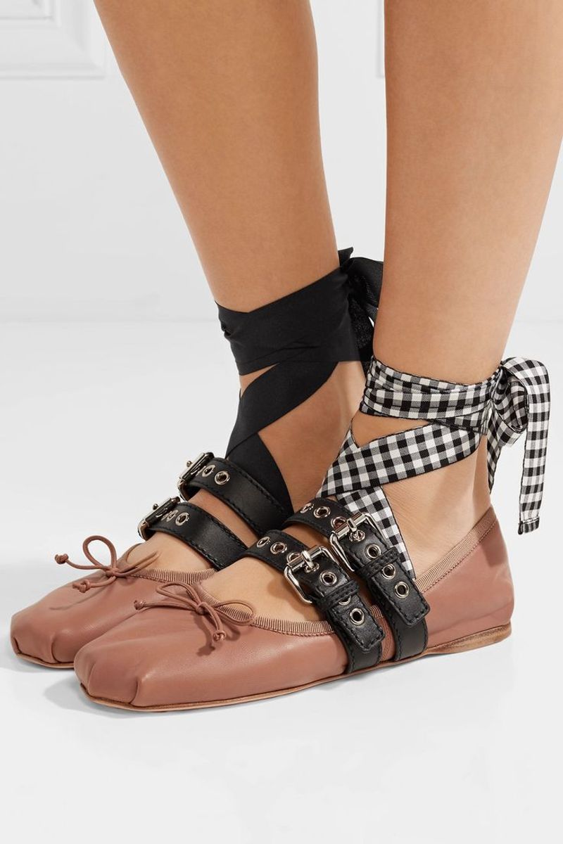 Miu Miu Buckled Ballet Pumps