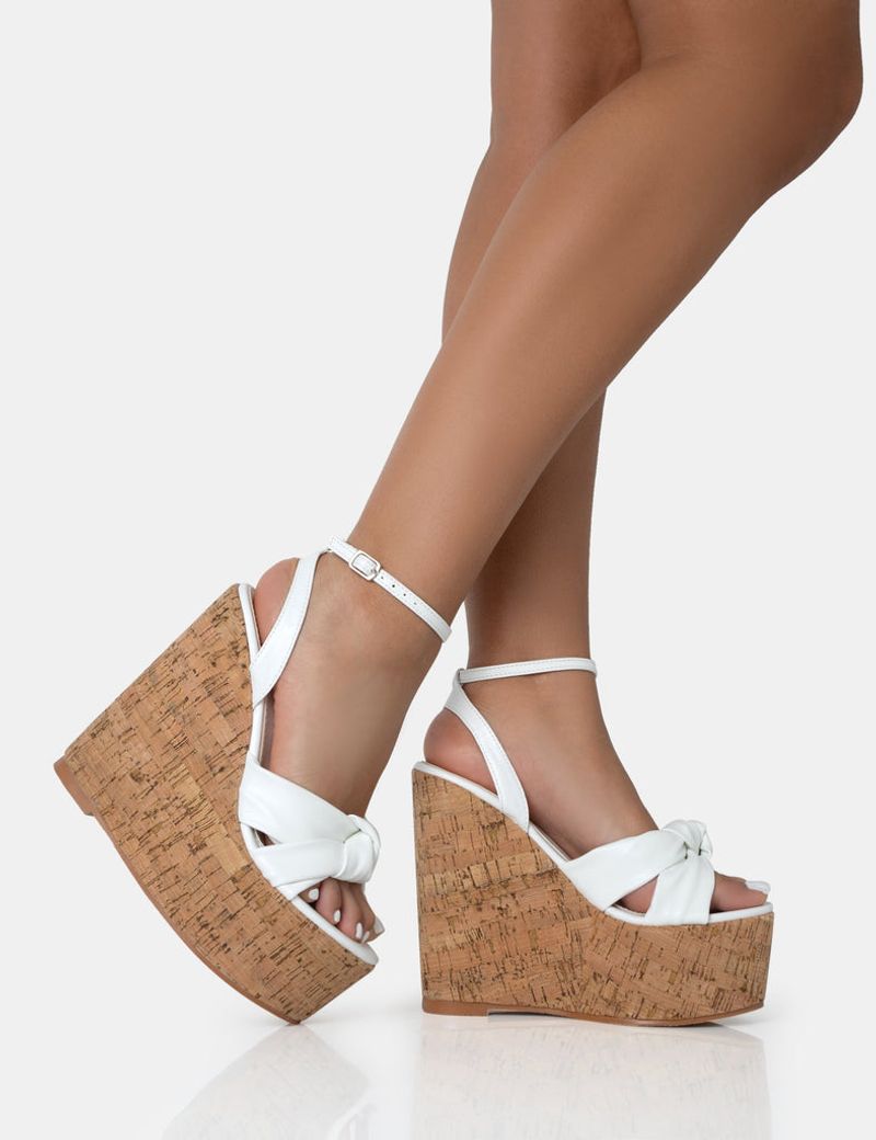 Chunky Cork Wedge with Ankle Strap