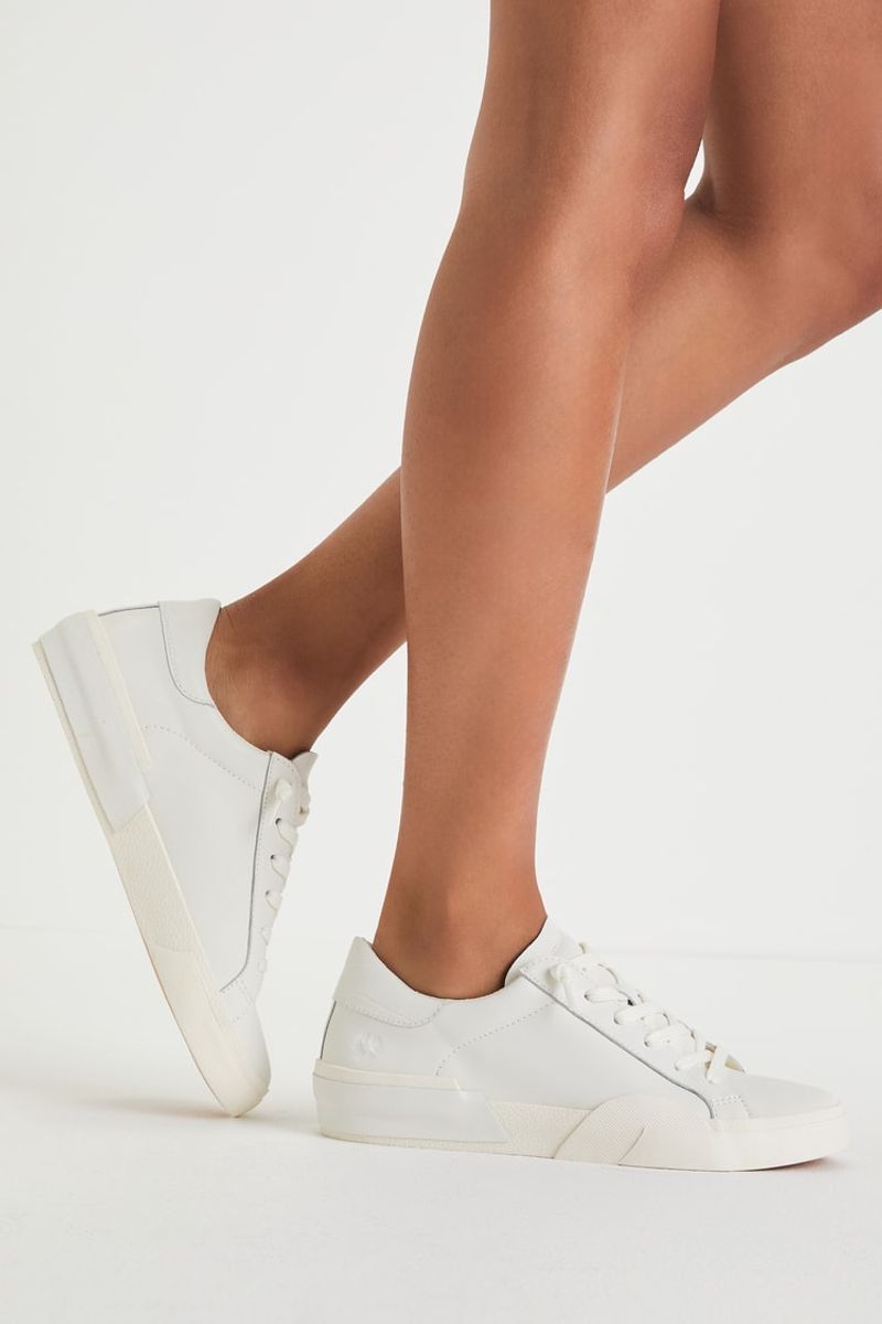 Sleek White Leather Sneakers