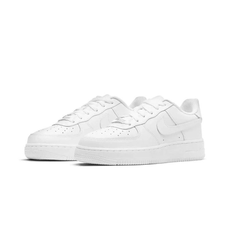 Nike Kids Air Force 1 Low LE 'White On White' Sneakers