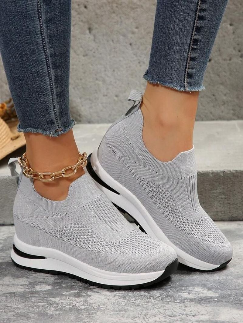 Slip-On Sneakers with Thick Soles