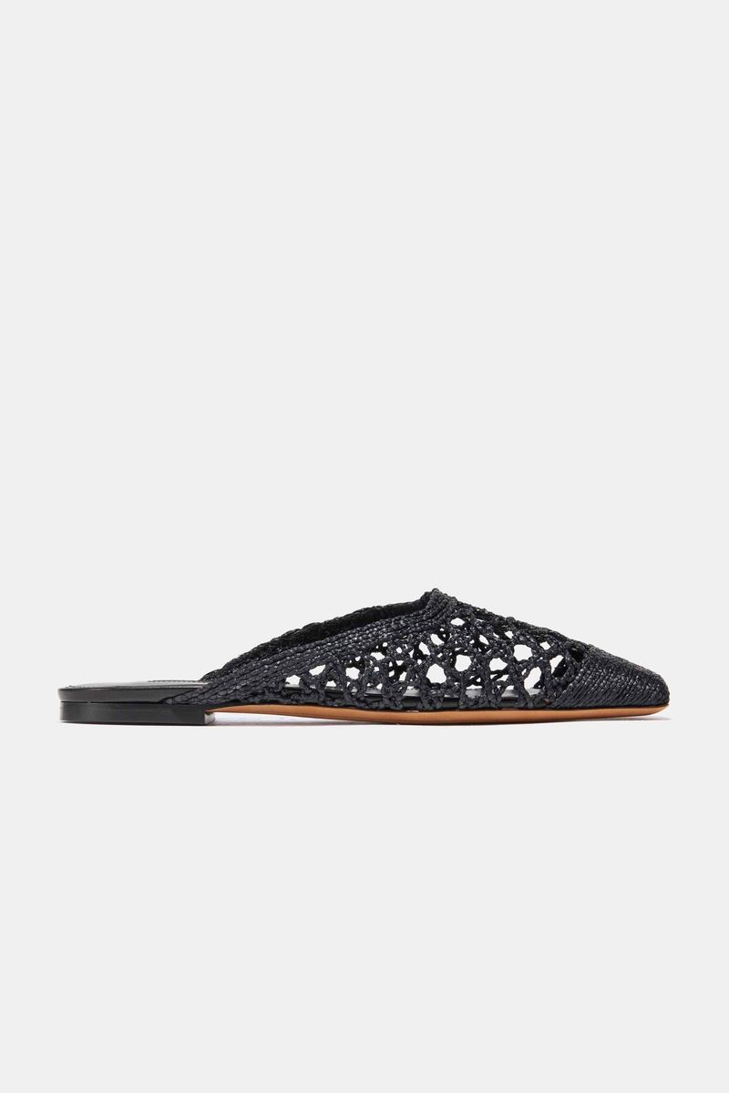 Emme Parsons Woven Raffia Mules