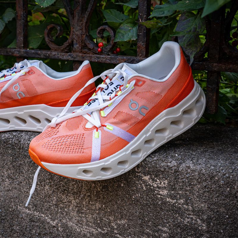 Neon Running Shoes With Reflective Panels