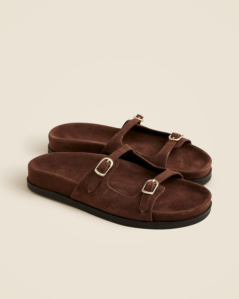 J.Crew New Colbie Buckle Sandals in Suede