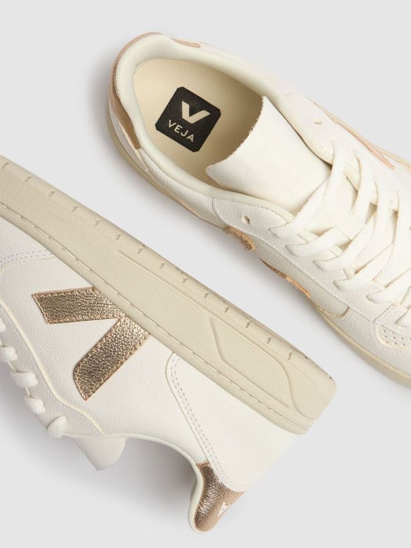 Supportive White Leather Sneakers