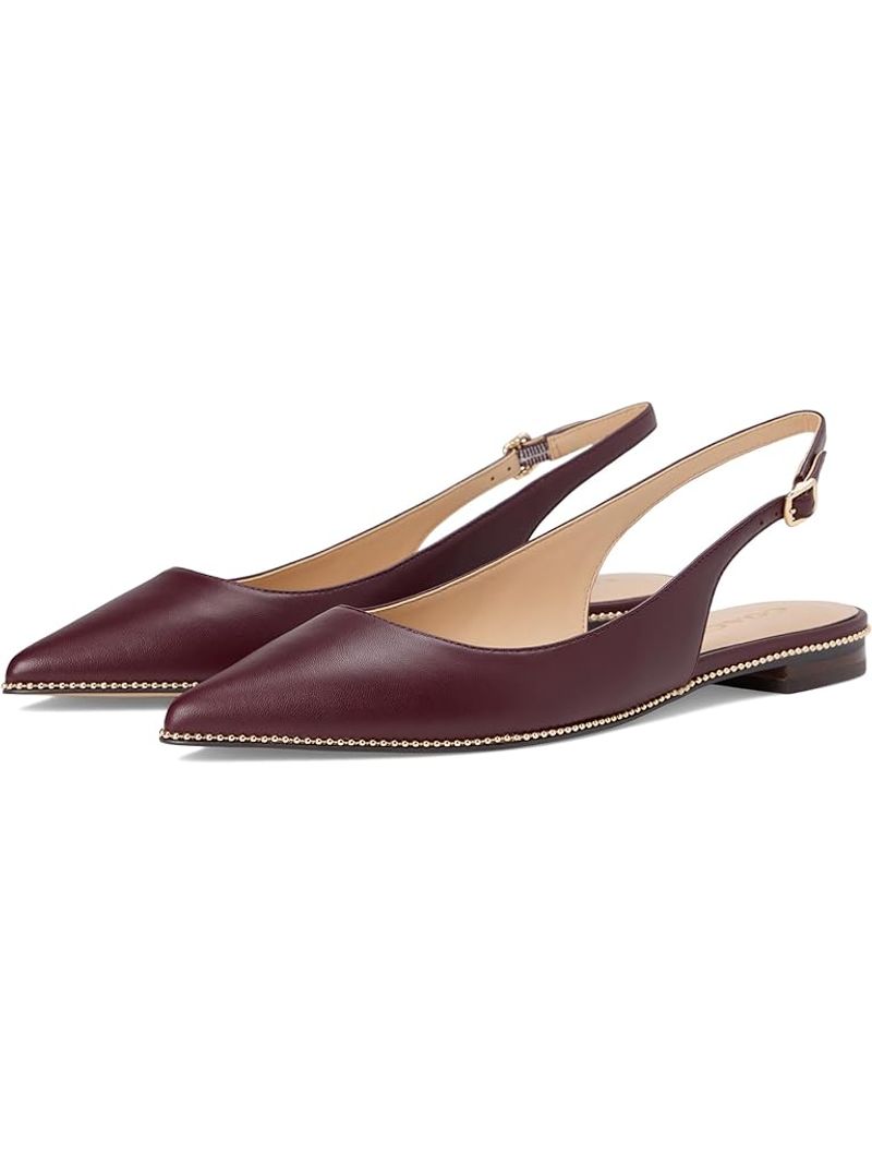 COACH Claire Slingback Pointed Toe Skimmer Flat