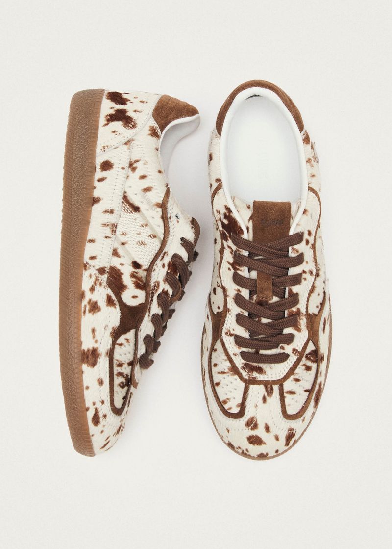 Animal Print: Alohas Rife Soft Camel Leather Sneakers