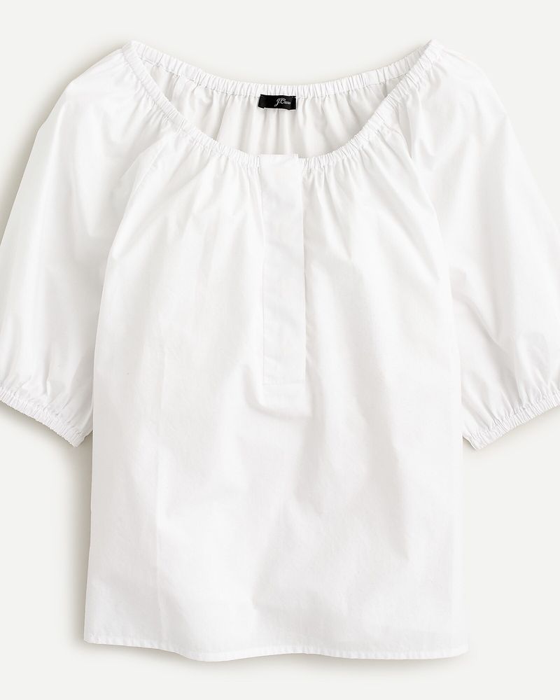 J.Crew Cotton Poplin Peasant Top