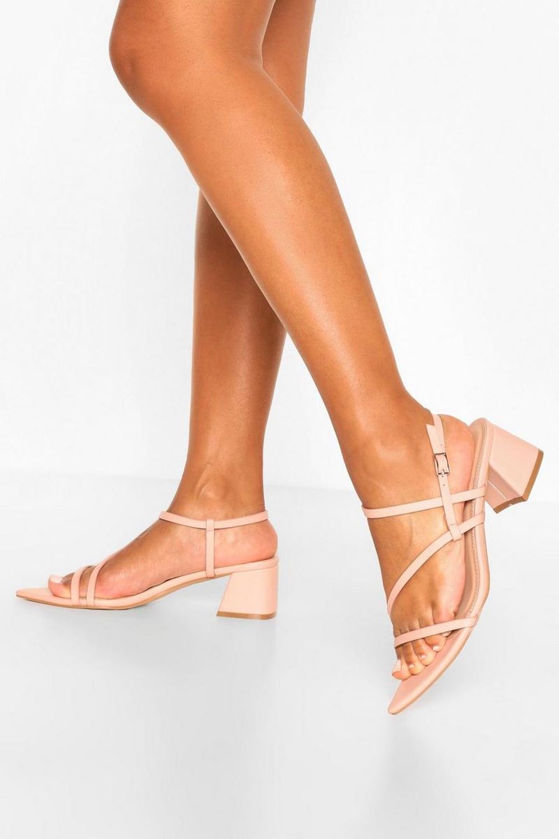 Low-Block Heel Strappy Sandals