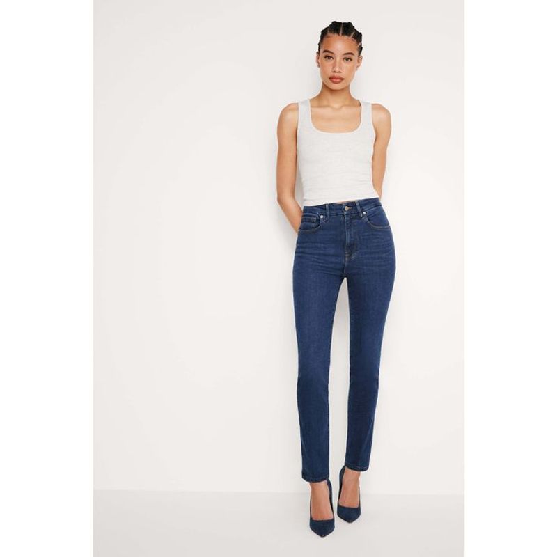 Good American Good Classic Slim Straight Jeans