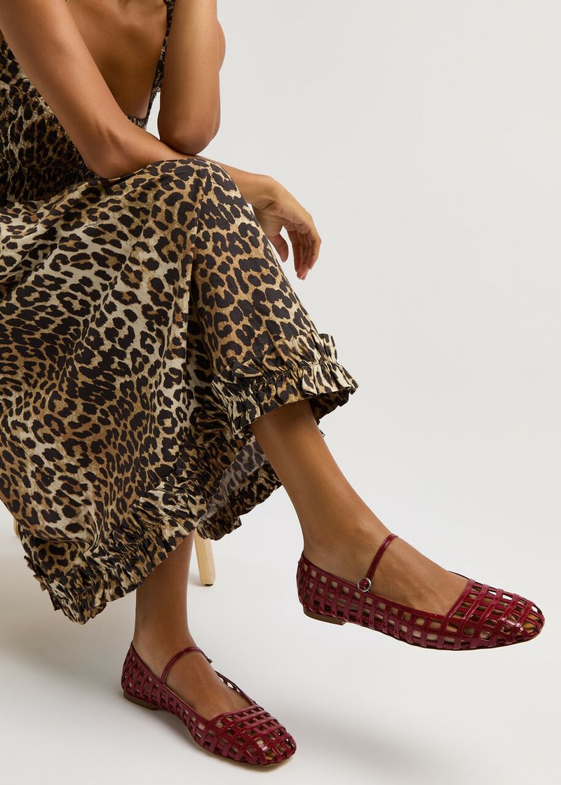 Aeyde ‘Uma’ Woven Leather Flats