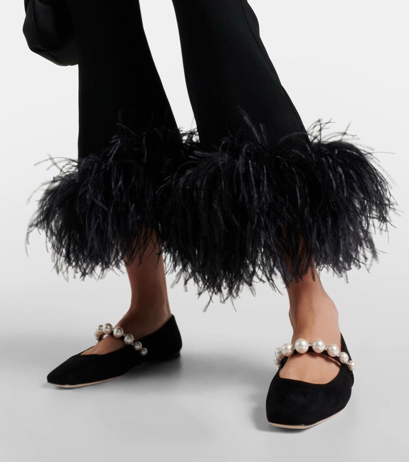 Jimmy Choo Ade Suede Point-Toe Flats