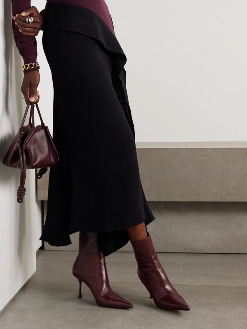 Rich Burgundy Ankle Boots