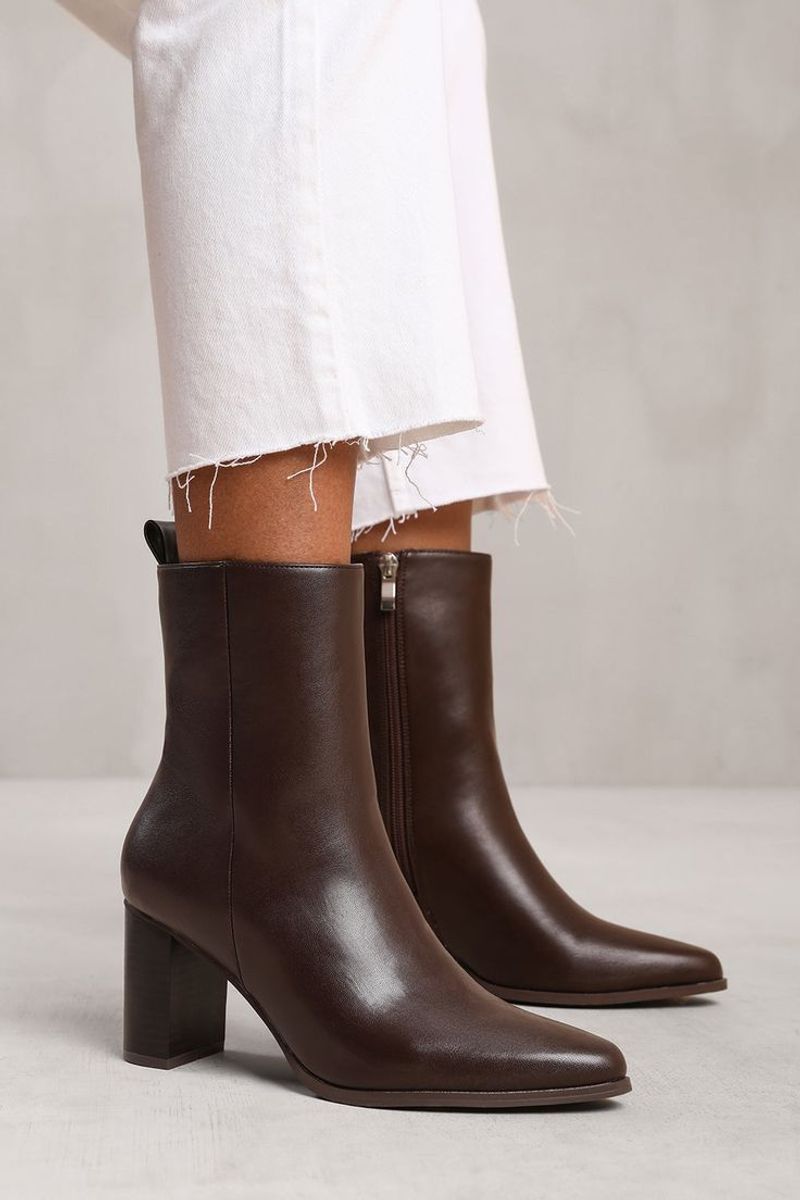 Block-Heel Ankle Boots