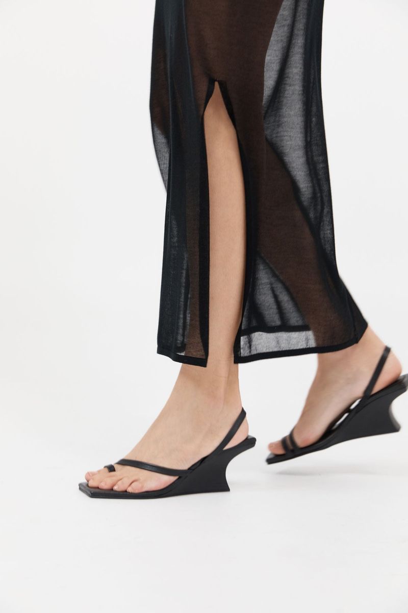 Architectural Wedge Heels in Monochrome