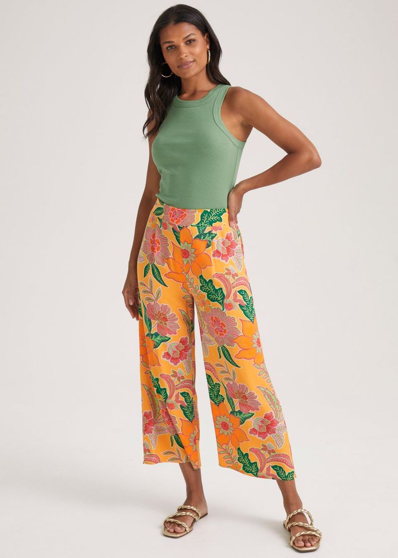 Cropped Wide-Leg Trousers