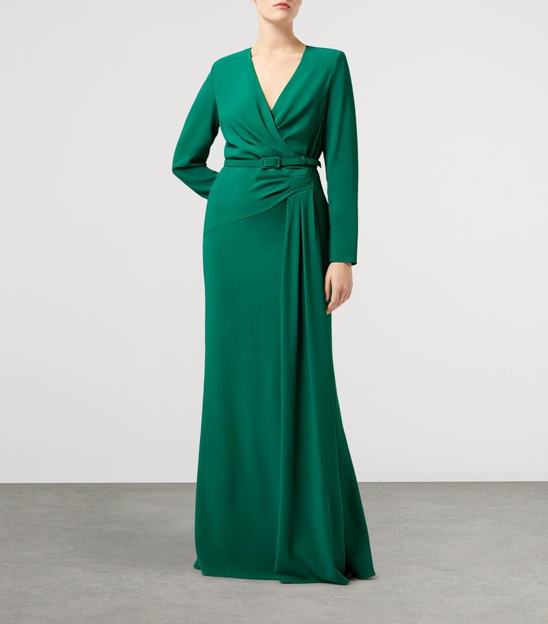 Marina Rinaldi (by Max Mara) Draped Crepe Dress