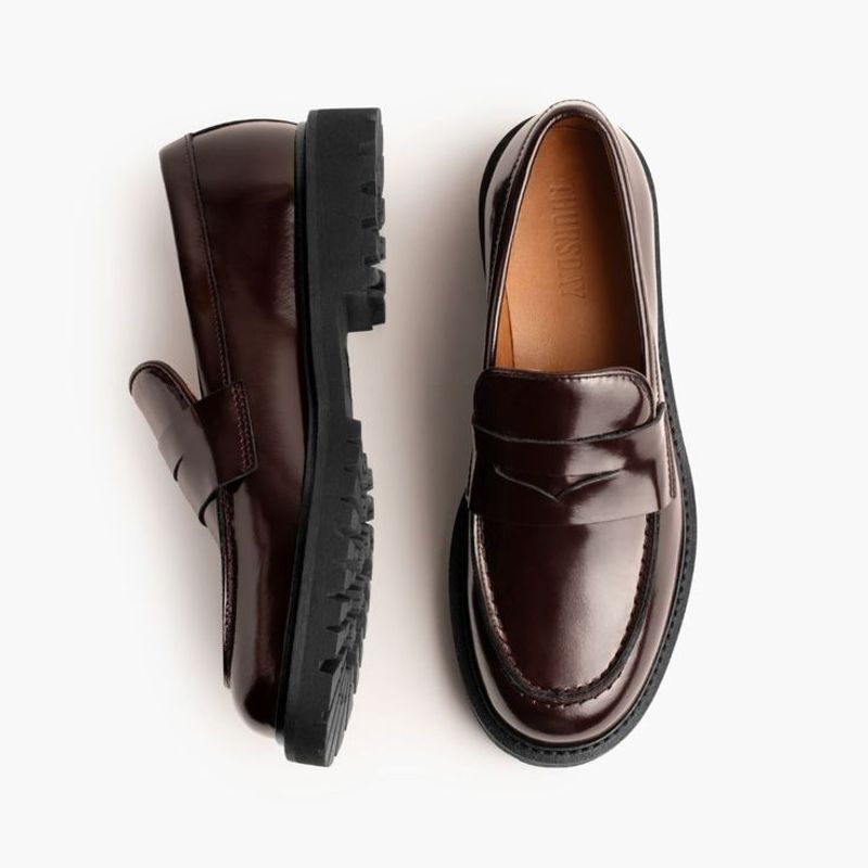 Thursday Boots Burgundy Penny Loafers
