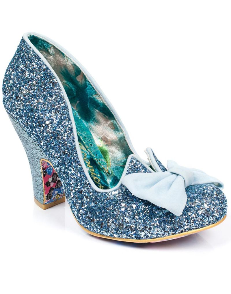 Aquarius – Irregular Choice Nick of Time Heels in Blue Glitter