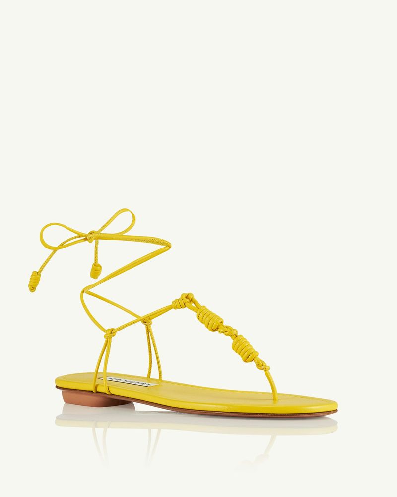 AQUAZZURA Oaxaca Knotted Leather Sandals