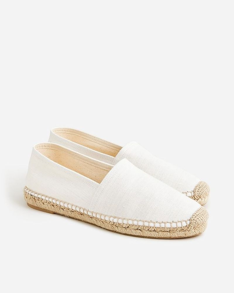 Espadrille Flats with Fabric Uppers
