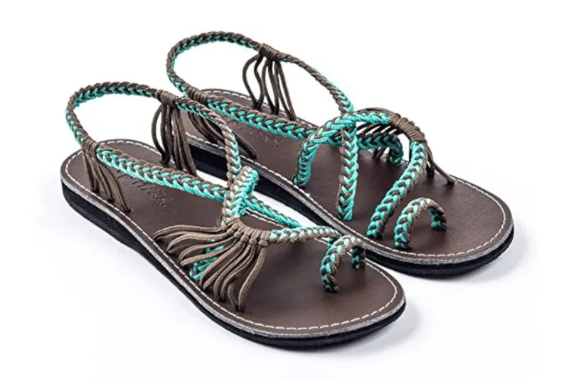 Tropical Palm Leaf Summer Sandals