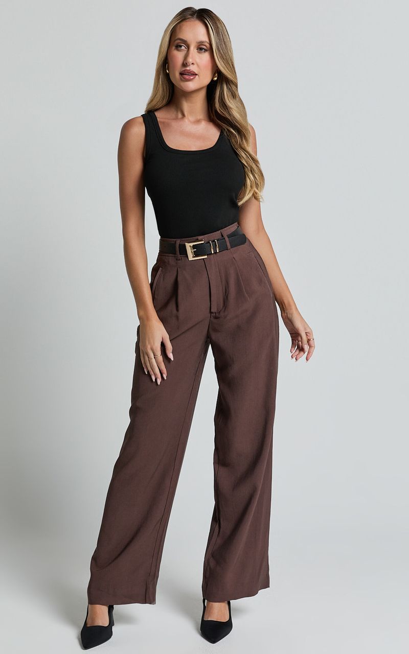 High-Waisted Wide-Leg Trousers
