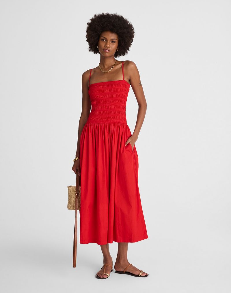 Madewell – Poplin Smocked Maxi Dress