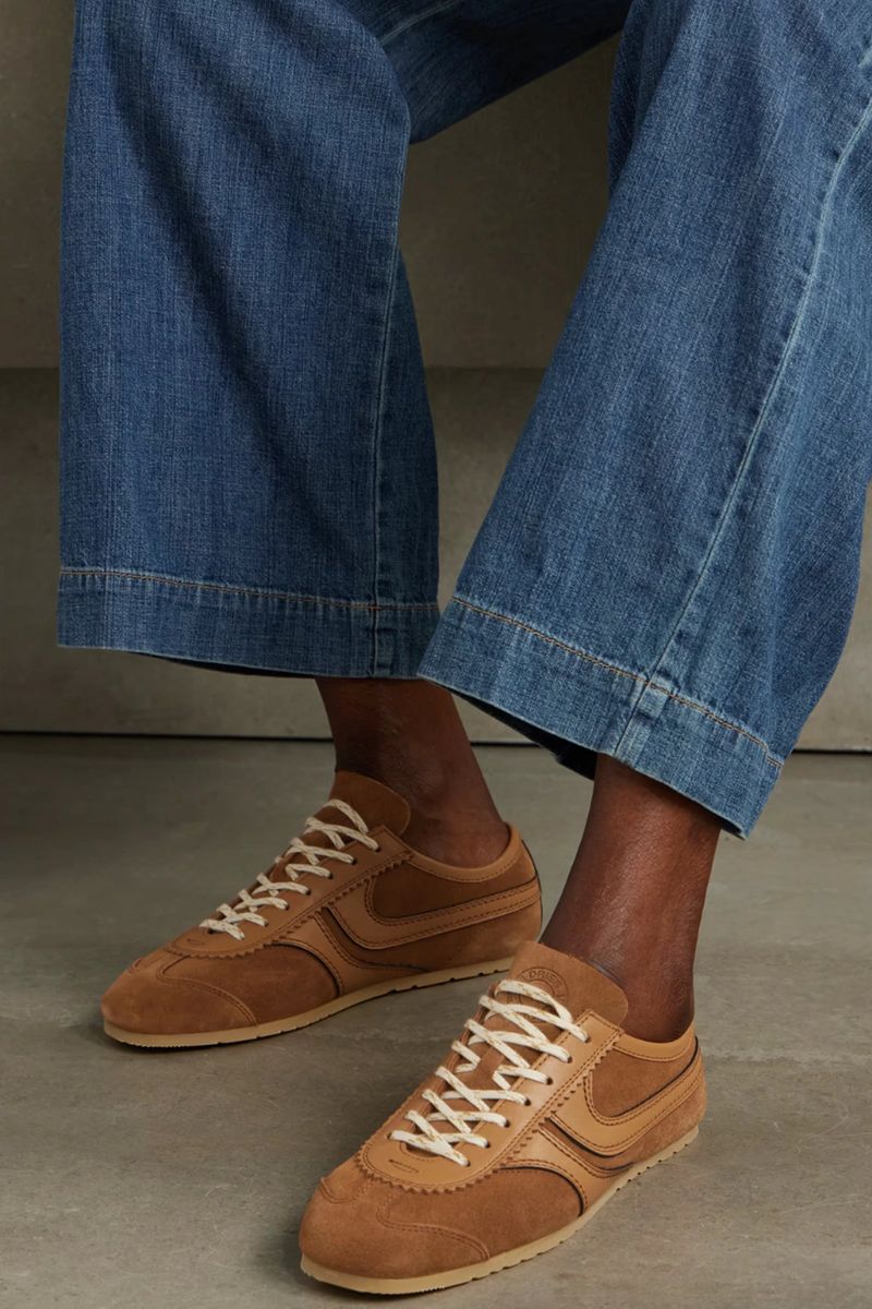 Dries Van Noten Suede-Trimmed Leather Sneakers