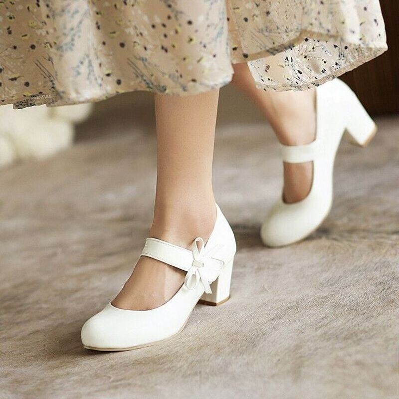 Round-Toe Mary Janes (With Chunky Straps)