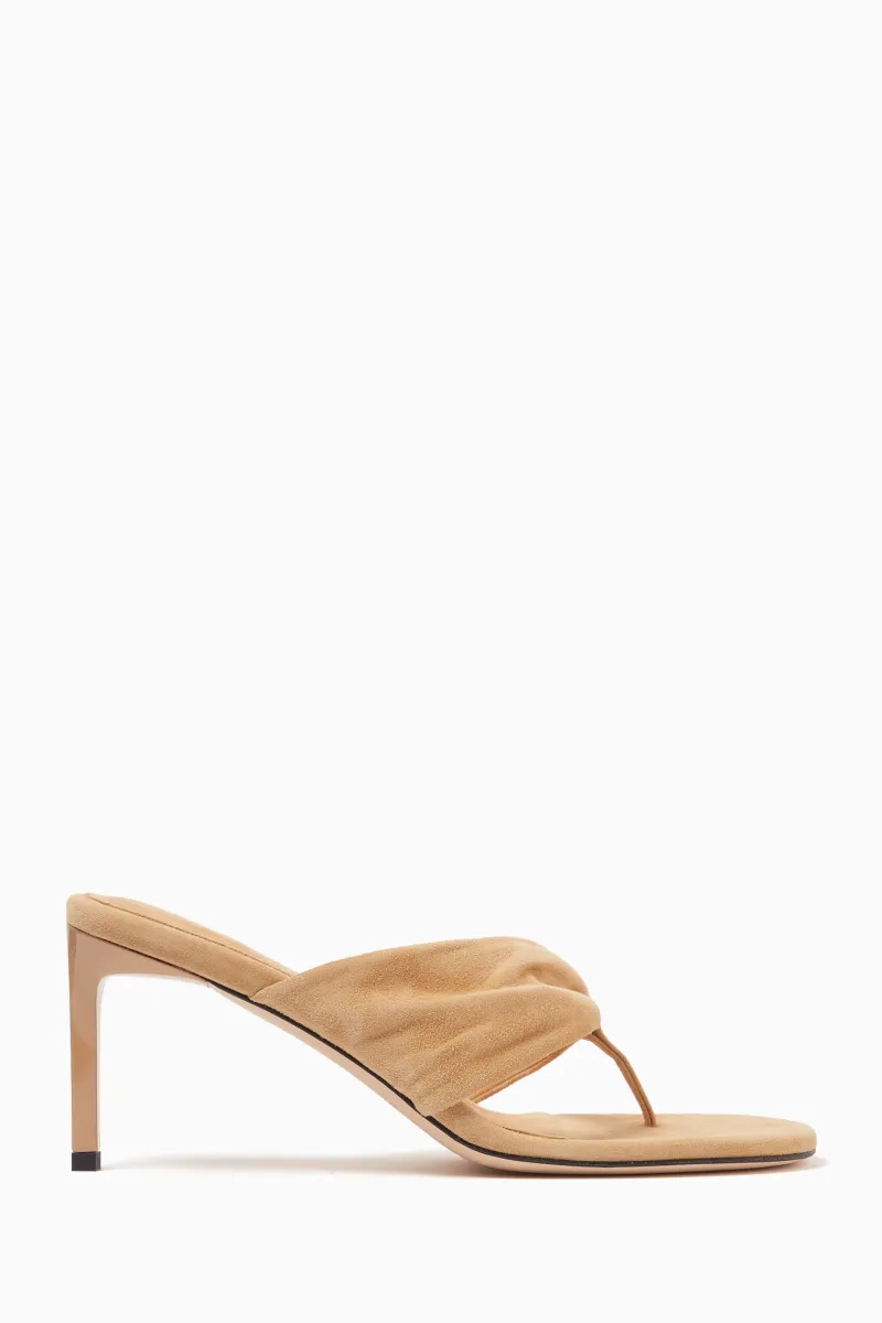 Dear Frances Suede Thong Stilettos