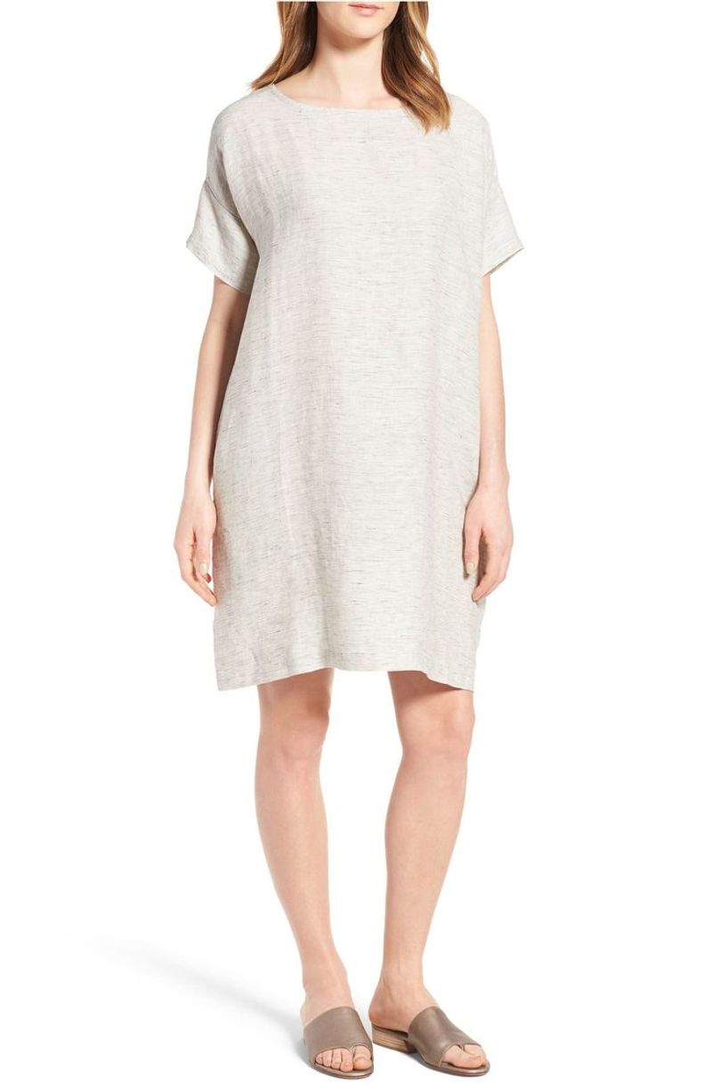 Eileen Fisher Organic Linen Shift Dress
