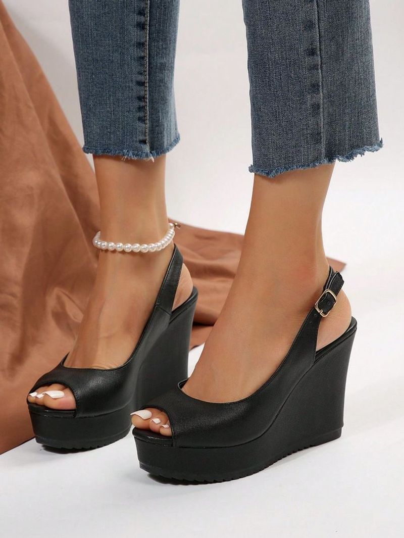 Peep-Toe Wedges (Especially Cork Ones)