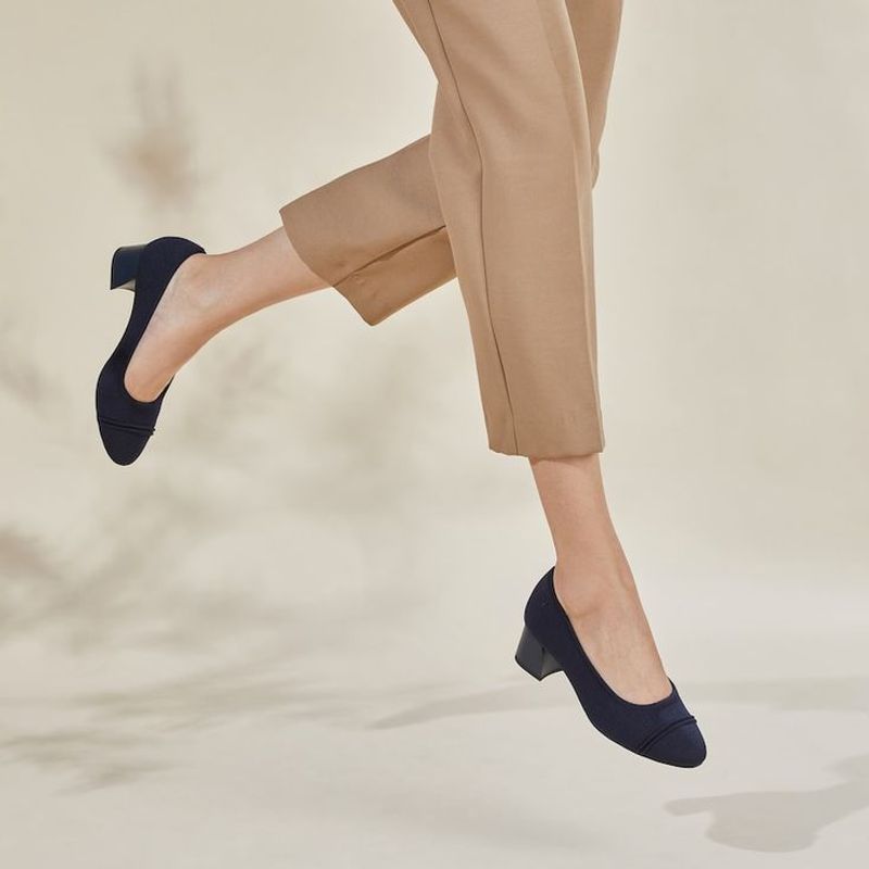 Midi Heels with Rounded Toes