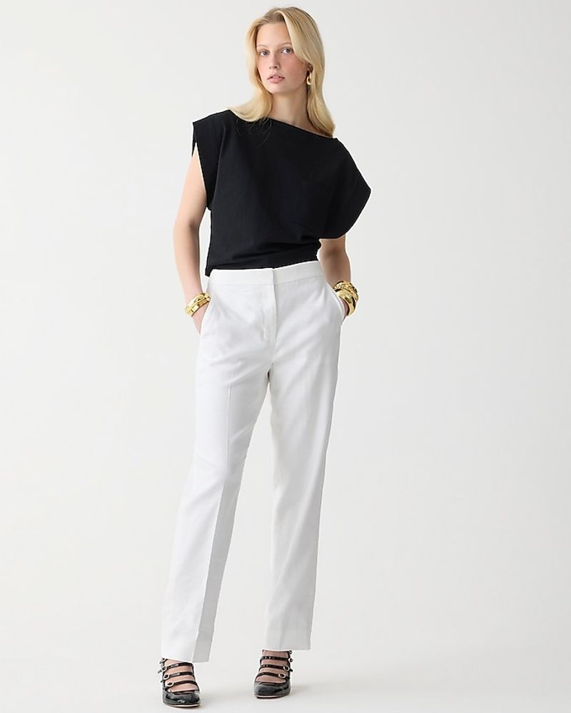 J.Crew Kate Straight-Leg Pant in Stretch Linen