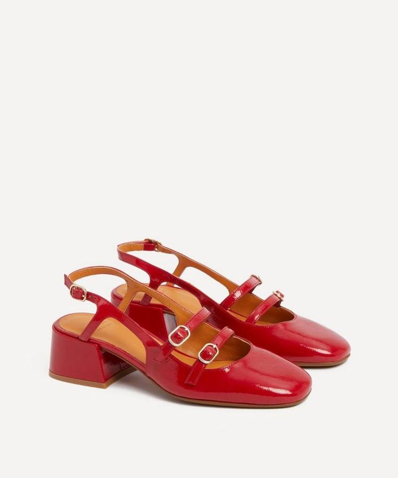 Sézane Paula Babies Patent Red Mary Janes