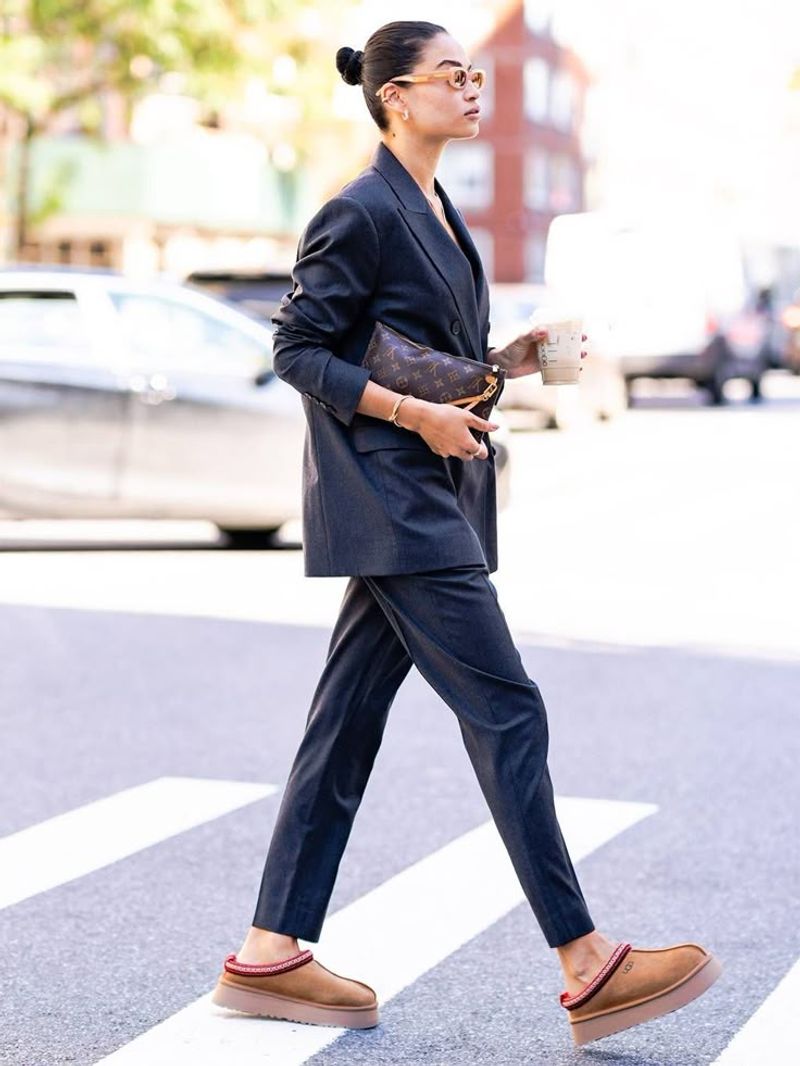 A Tailored Vest + Slouchy UGGs