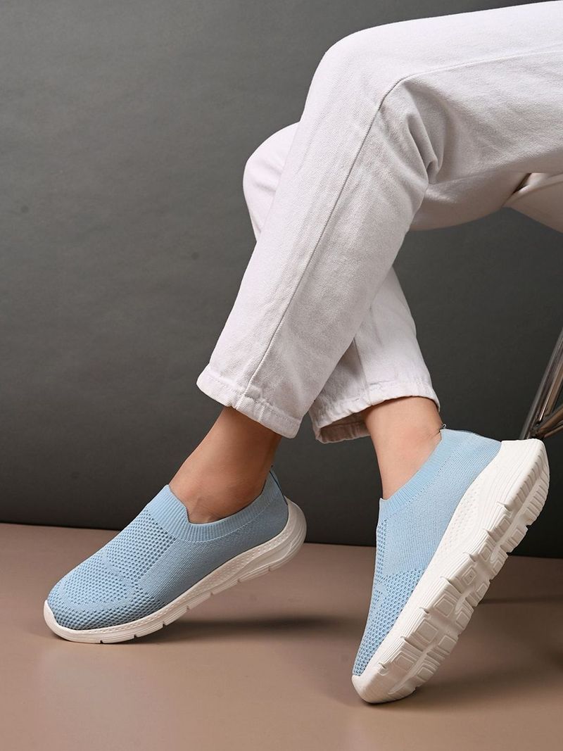 Round-Toe Slip-On Sneakers