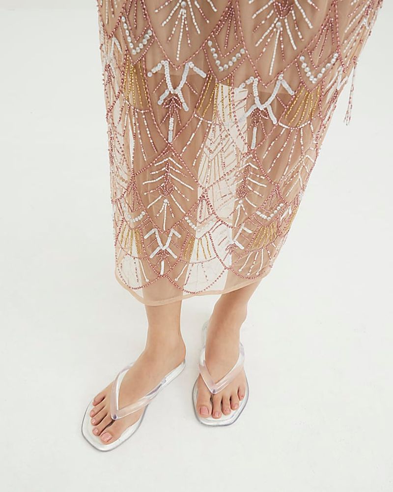 River Island Clear Flip Flop Jelly Sandals